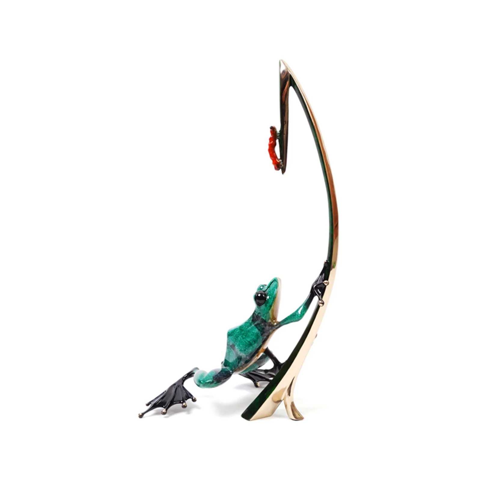 BF37 Dinner for Two bronze frog sculpture